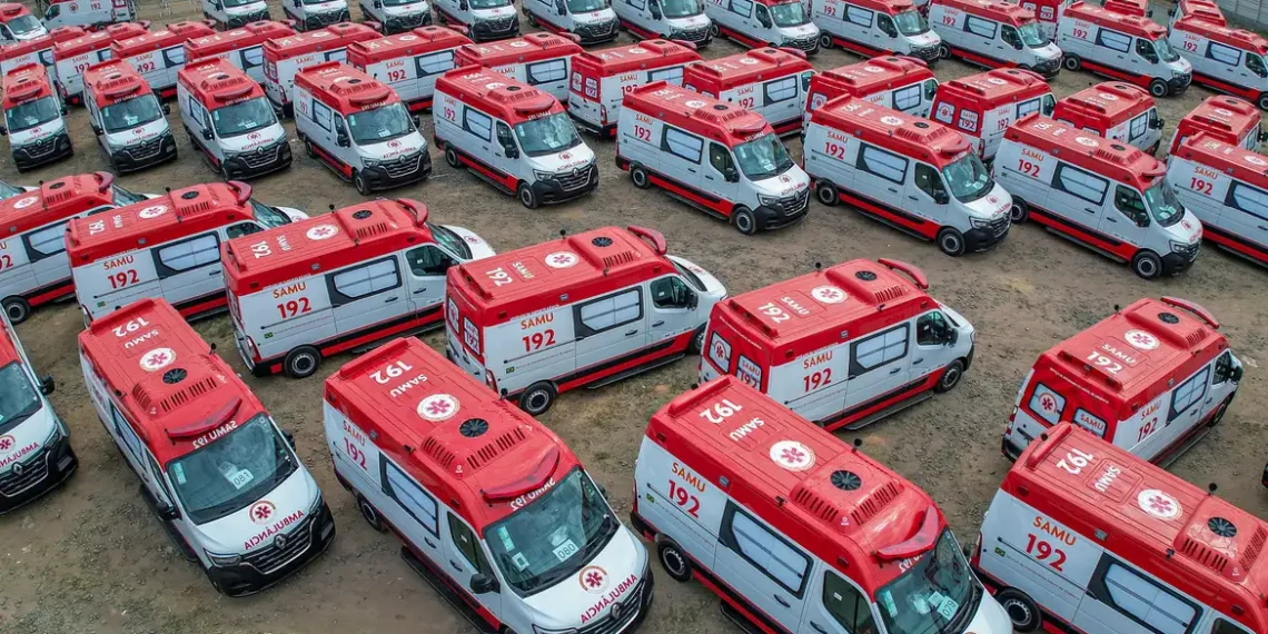 Samu recebe 156 novos veículos para fortalecer o atendimento em 114 municípios