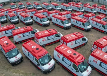 Samu recebe 156 novos veículos para fortalecer o atendimento em 114 municípios