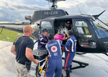 Homem com crise grave de apendicite é resgatado de helicóptero no interior do Amazonas