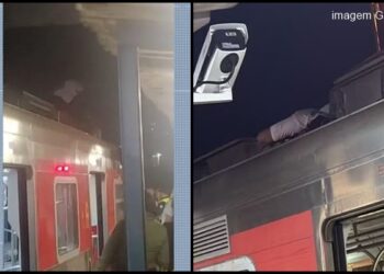 Homem morre eletrocutado ao subir em trem da CPTM na Grande SP