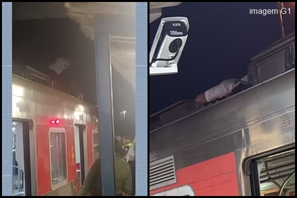 Homem morre eletrocutado ao subir em trem da CPTM na Grande SP