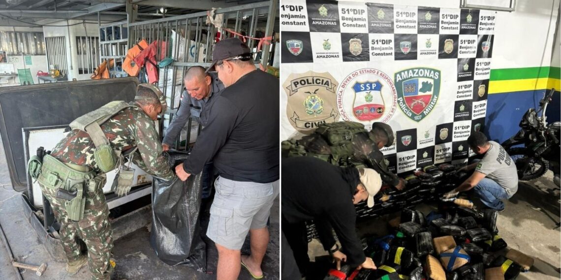 Operação Ágata apreende 226 kg de drogas no porto de Benjamin Constant, no AM