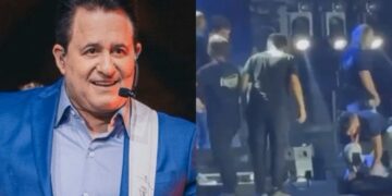 Sertanejo Marrone cai do palco e show é encerrado em Go; Bruno atualiza estado de saúde