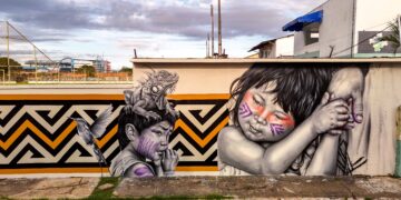 Festival de Parintins 2025: Pinturas do projeto Galeria Cidade Aberta chegam à fase final