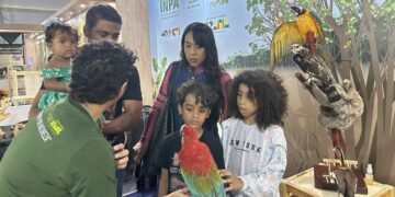 Animais taxidermizados do Inpa encantam visitantes na 77ª SBPC em Pernambuco