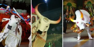 Festival Folclórico do Amazonas encerra penúltima noite com apresentações de bois-bumbás no Sambódromo