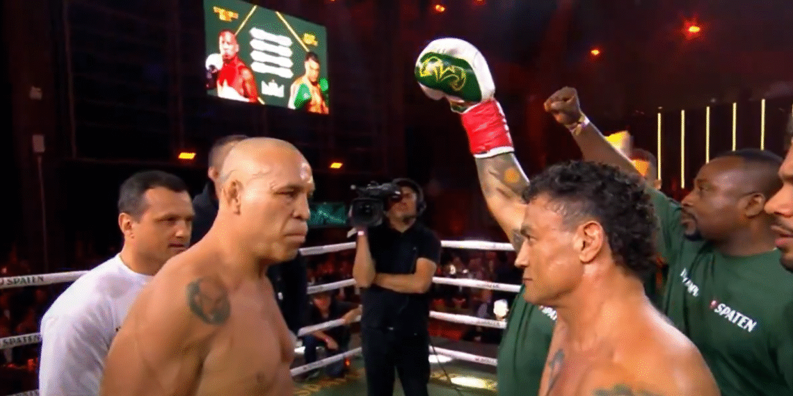 Luta entre Popó e Wanderlei Silva termina em confusão generalizada no Spaten Fight Night 2