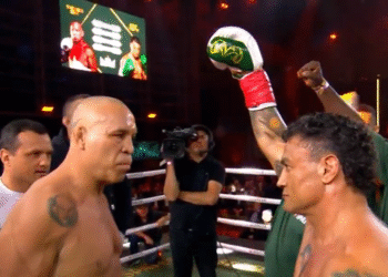 Luta entre Popó e Wanderlei Silva termina em confusão generalizada no Spaten Fight Night 2