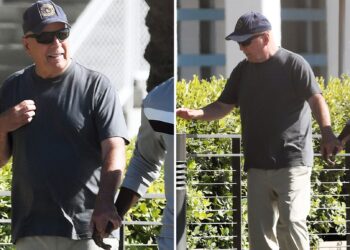 Bruce Willis é visto em rara aparição pública três anos após diagnóstico de demência