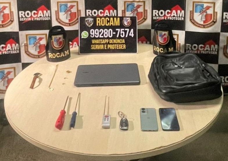 Rocam prende trio suspeito de furtos a veículos com uso do “Chapolin” em Manaus