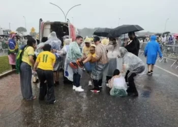 Raio atinge 72 pessoas em ato de Nikolas Ferreira em Brasília e deixa 8 feridos em estado grave