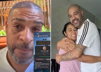 Mãe de Adriano Imperador perde R$ 15 mil em golpe no WhatsApp e craque faz alerta