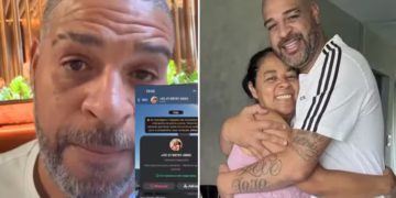 Mãe de Adriano Imperador perde R$ 15 mil em golpe no WhatsApp e craque faz alerta