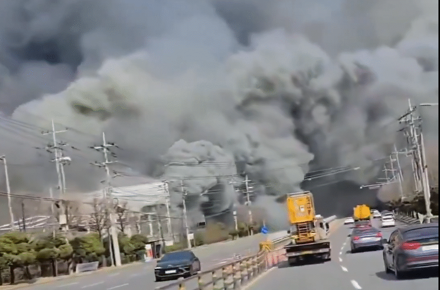 Incêndio em fábrica de autopeças na Coreia do Sul deixa 35 feridos em estado grave