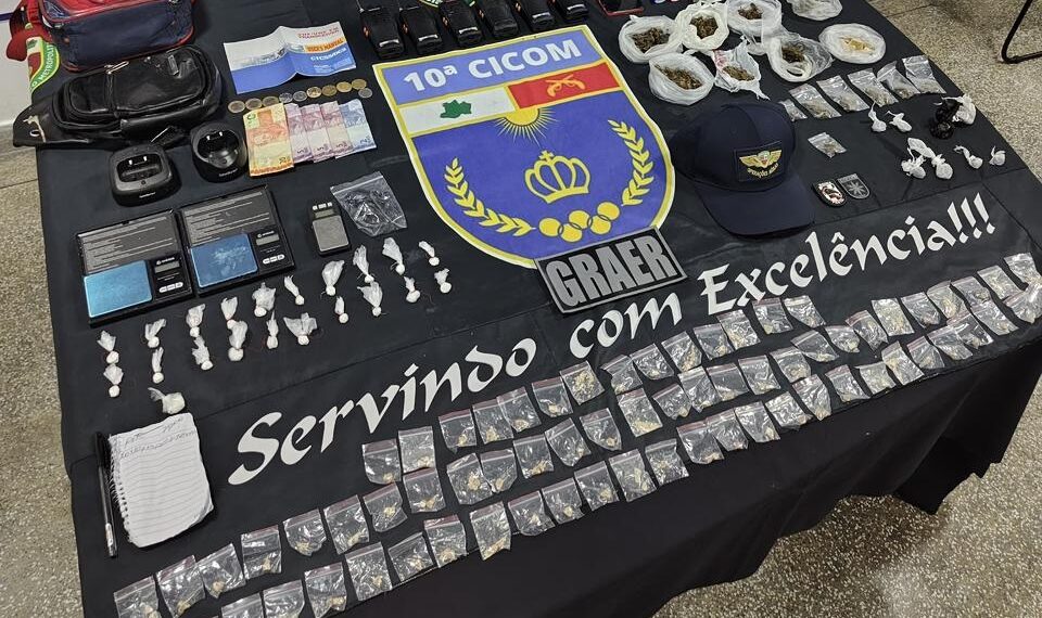 PM usa drones e prende sete suspeitos em “QG” do tráfico monitorado por rádio