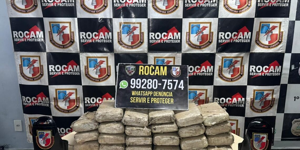 Rocam descobre ‘depósito subterrâneo’ e apreende 25 tabletes de maconha no Japiim