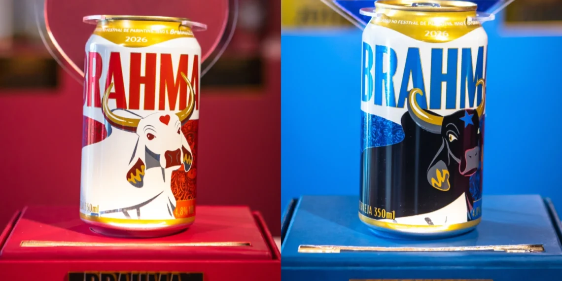 Garantido e Caprichoso ganham novas latas da Brahma para o Festival