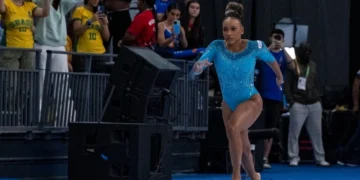Rebeca Andrade conquista ouro inédito no salto no Pan do Rio
