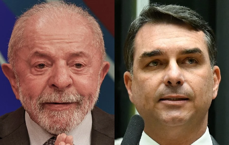 Lula e Flávio Bolsonaro empatam na margem de erro em 2º turno