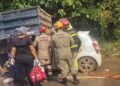 Motorista fica preso às ferragens em acidente na AM-070 em Iranduba