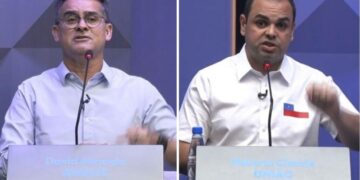 Roberto Cidade e David Almeida trocam acusações em debate na TV