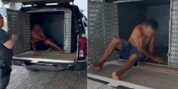 Homem é preso em flagrante apos espancar cão em Itacoatiara
